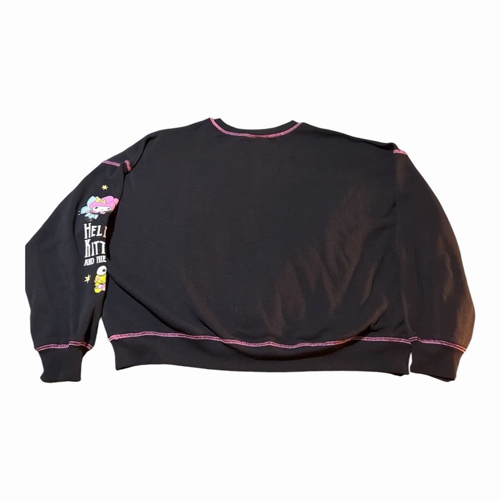Hello Kitty &  Friends XL Glow In Dark Halloween Sweatshirt Graphic Sanrio Black - Picture 8 of 8